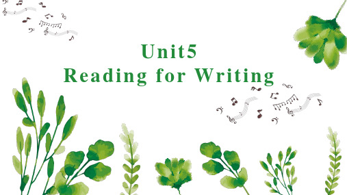 【课件】Unit+5+Reading+for+Writing+课件人教版(2019)必修第二册