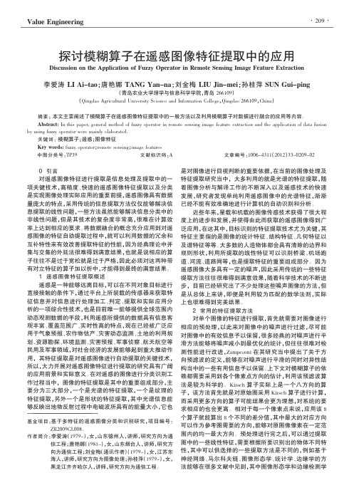 模糊算子在遥感图像特征提取中的应用