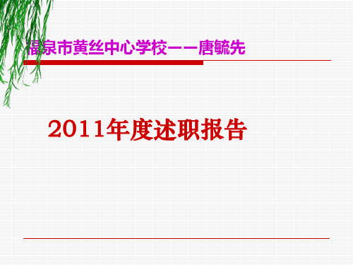 小学校长2011年度述职报告