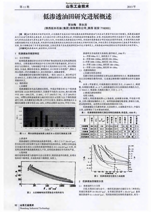 低渗透油田研究进展概述