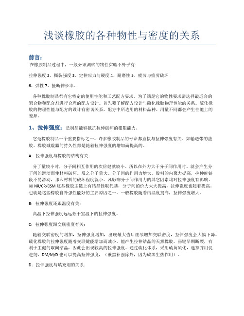 橡胶与各指标的关系