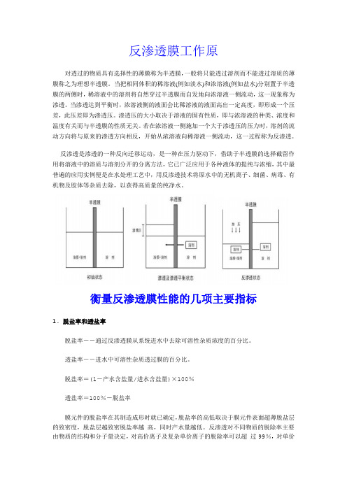 反渗透膜工作原理