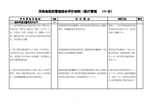 河南二级医院标准2医疗(二级定稿)