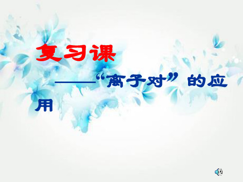离子对的应用PPT教学课件