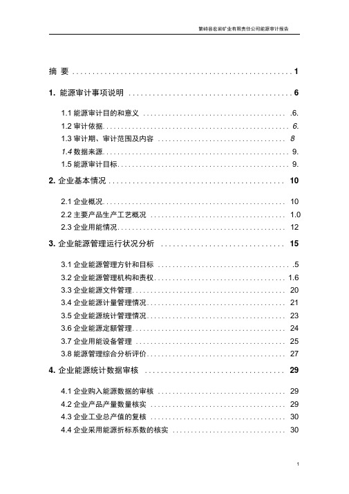 能源审计报告模板