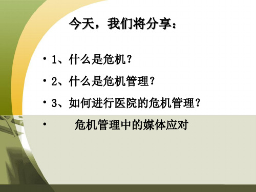 医院危机管理与媒体应对课件PPT82页