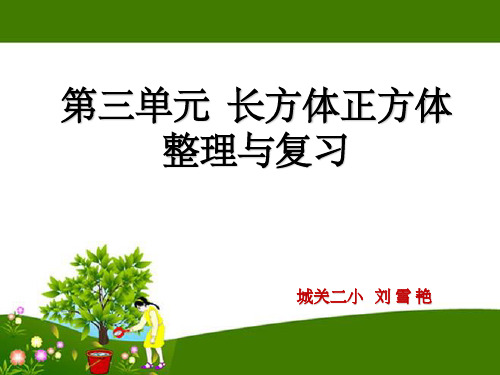 五年级下册数学长方体和正方体整理与复习ppt课件