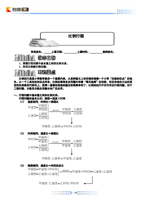 比例行程