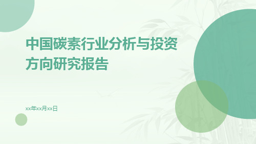 中国碳素行业分析与投资方向研究报告