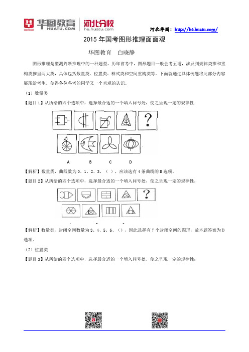 2015年国考图形推理面面观