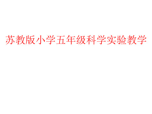 苏教版小学科学五年级上册科学实验教学