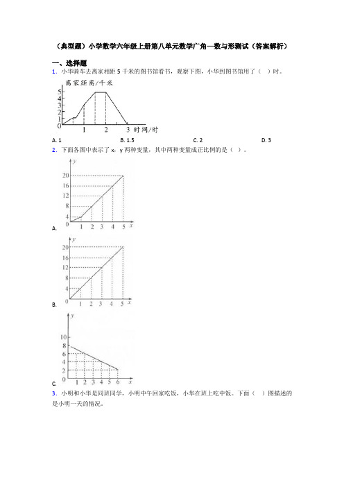 (典型题)小学数学六年级上册第八单元数学广角—数与形测试(答案解析)