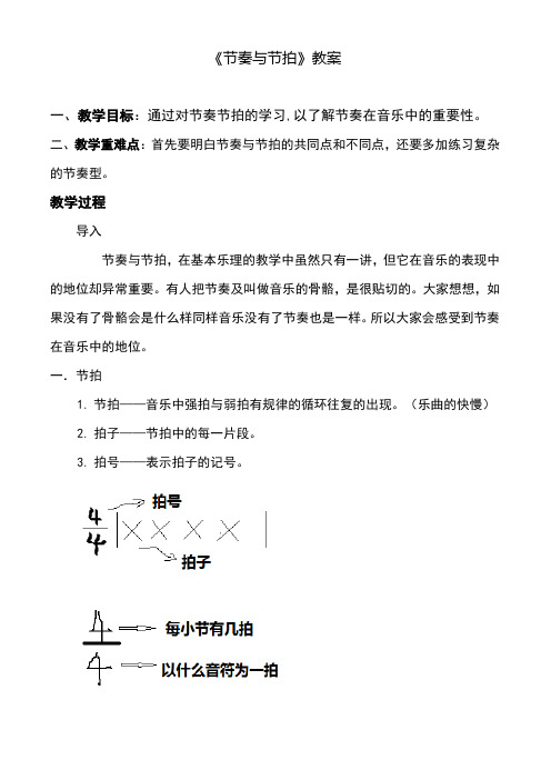 节奏与节拍教案