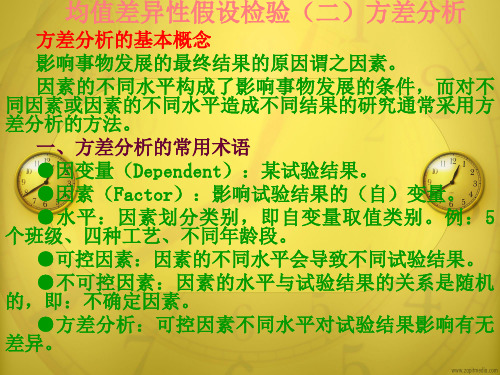 均值差异性假设检验(二)方差分析.