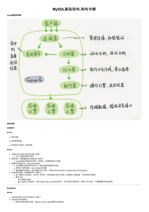 MySQL基础架构-架构详解