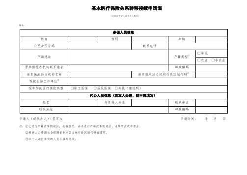 基本医疗保险转入表