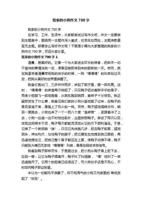 我家的小狗作文700字