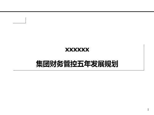 集团财务五年发展规划