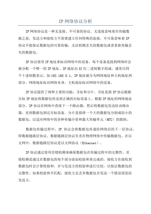 IP网络协议分析