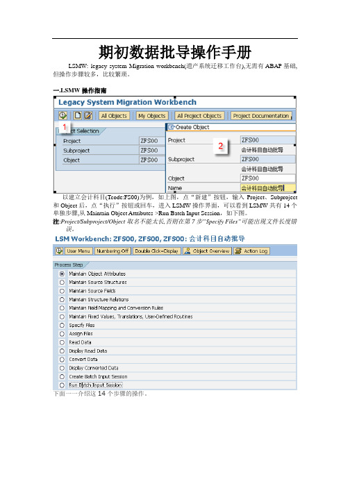 SAP_LSMW操作手册