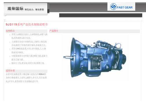 9JS119系列产品技术规格说明书