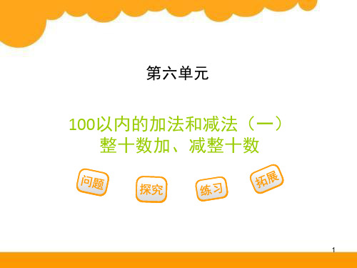 最新人教版小学一年级数学下册全册PPT课件