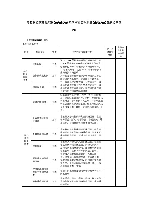 备自投工程质量验收记录表258(共10页)