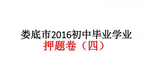 娄底市2016初中毕业学业押题卷(四)