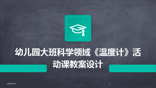 2024年度幼儿园大班科学领域《温度计》活动课教案设计