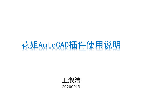 花姐AutoCAD插件使用说明20200913