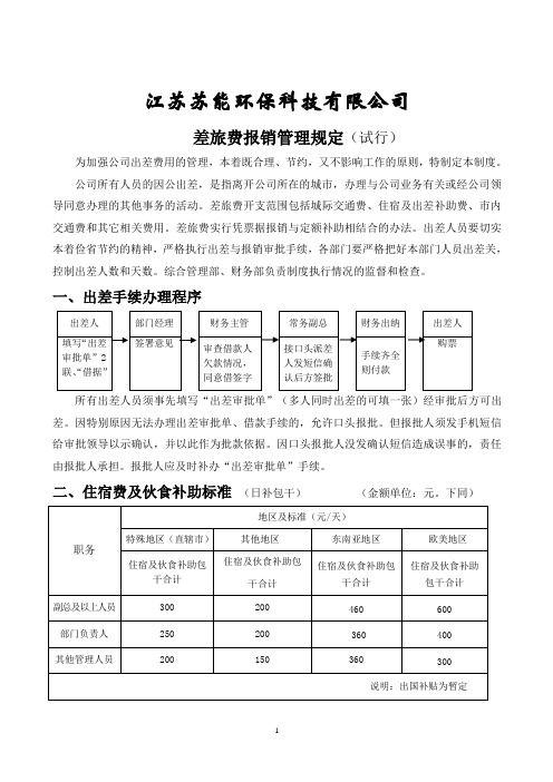 差旅费报销规定(2014.11.08执行)