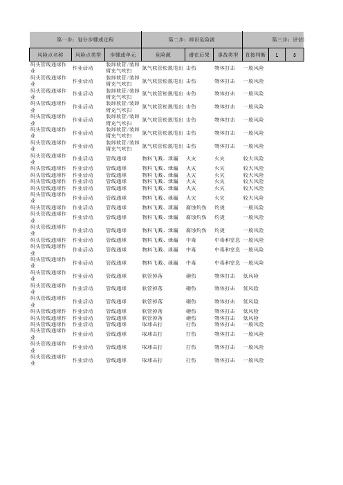 9.码头管线通球作业风险辨识表