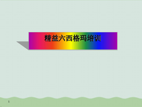 精益六西格玛培训方法PPT(共35页).ppt