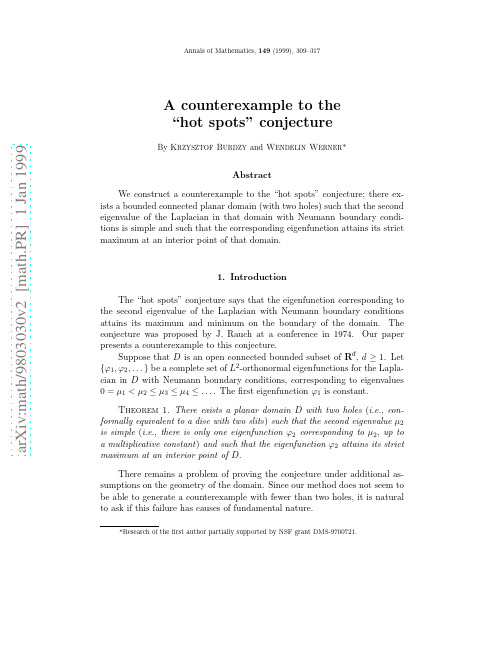 A counterexample to the hot spots conjecture