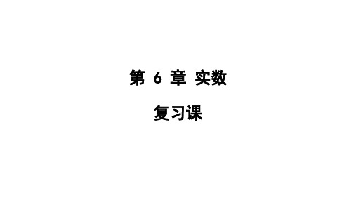 人教版七年级数学一第六章实数 复习课讲学案课件(23张ppt)