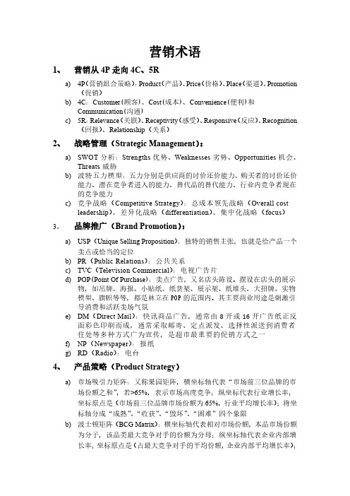 营销术语