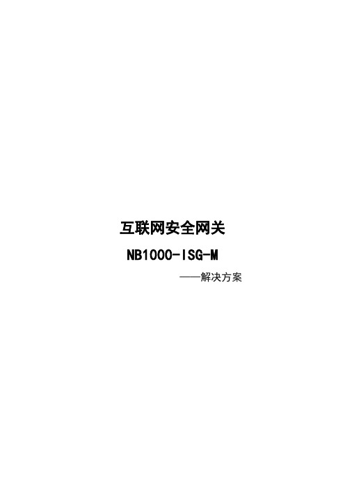 互联网安全网关解决方案