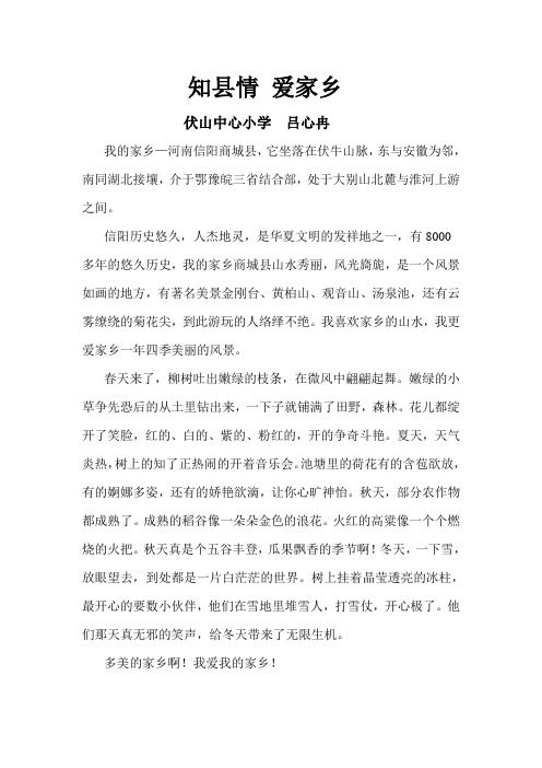 知县情 爱家乡 Microsoft Word 文档