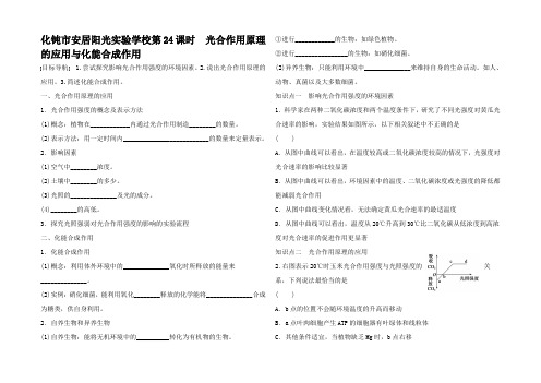 高中生物 第五章 第课时 光合作用原理的用与化能合成作用课时作业1