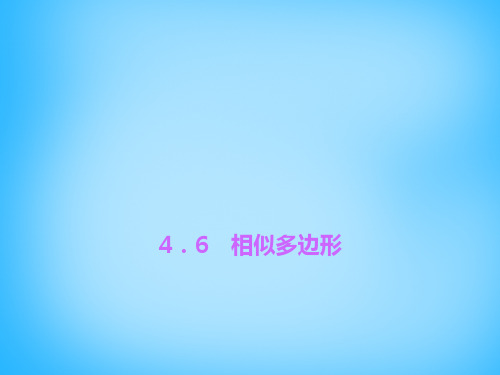 【四清导航】2015-2016学年九年级数学上册4.6+相似多边形课件+新浙教版