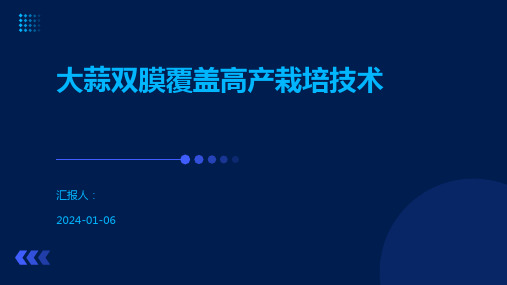 大蒜双膜覆盖高产栽培技术