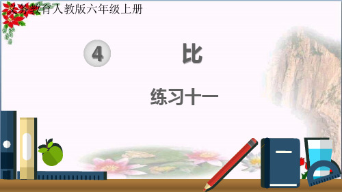 六年级数学练习十一(共12张PPT)人教版优秀课件