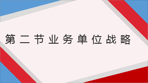 注册会计师公司战略与风险管理第三章第二节业务单位战略