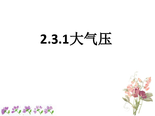 浙教版科学八年级上册2.3.2大气压第二课时