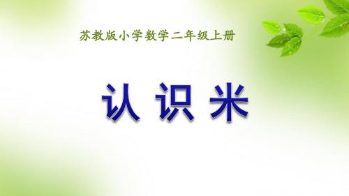 苏教版小学数学二2年级上册课件:认 识 米