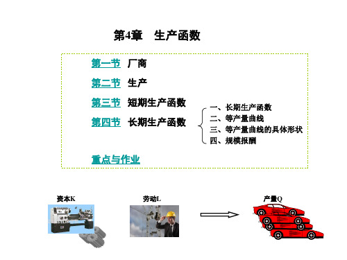 微观经济学PPT教学课件 第04章 生产函数