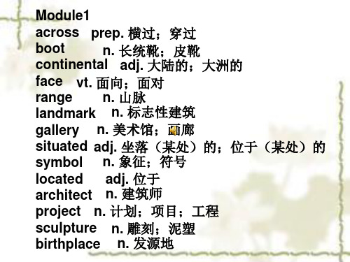 高中英语外研版必修三单词课件和单词录音