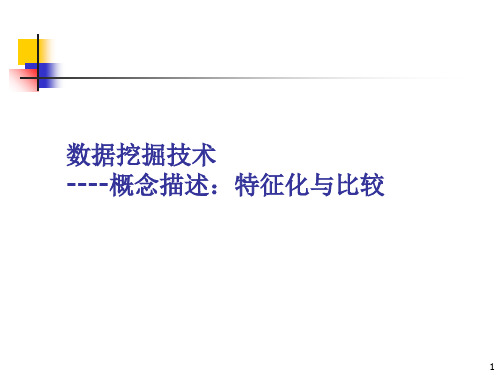 5 数据挖掘技术概念描述特征化与比较精品PPT课件