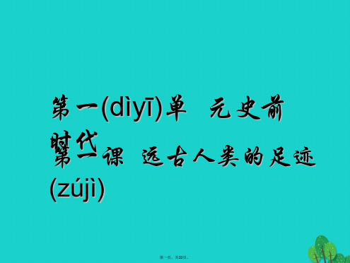 (季版)七年级历史上册第一单元第一课远古人类的足迹课件6岳麓版