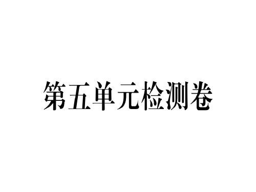 秋八年级英语人教版(安徽)课件：第五单元检测卷 (共55张PPT)